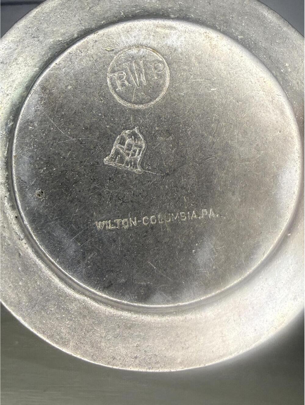 Set of 4 Vintage Wilton Pewter Plates